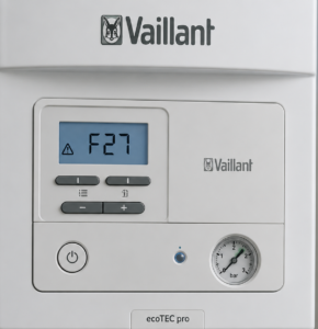 vaillant boiler f27 fault code
